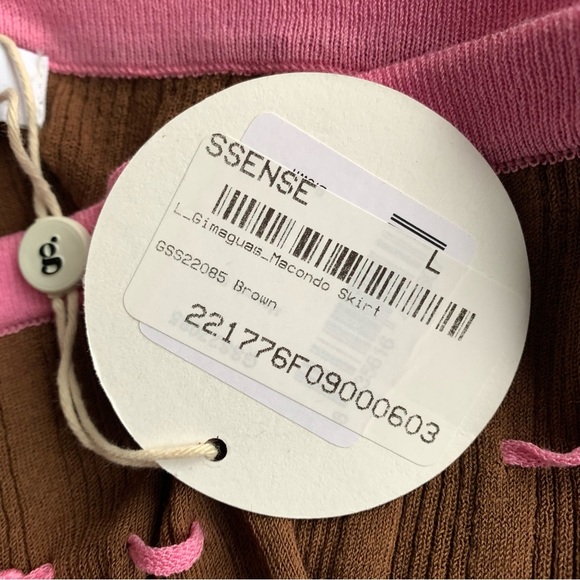 NWT Gimaguas Macondo Brown Pink Knit Tie Mini Skirt - Picture 4 of 10